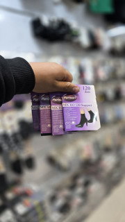 جوراب زنانه ساپورتی اعلا بنفش ضخامت 120 کد 1600