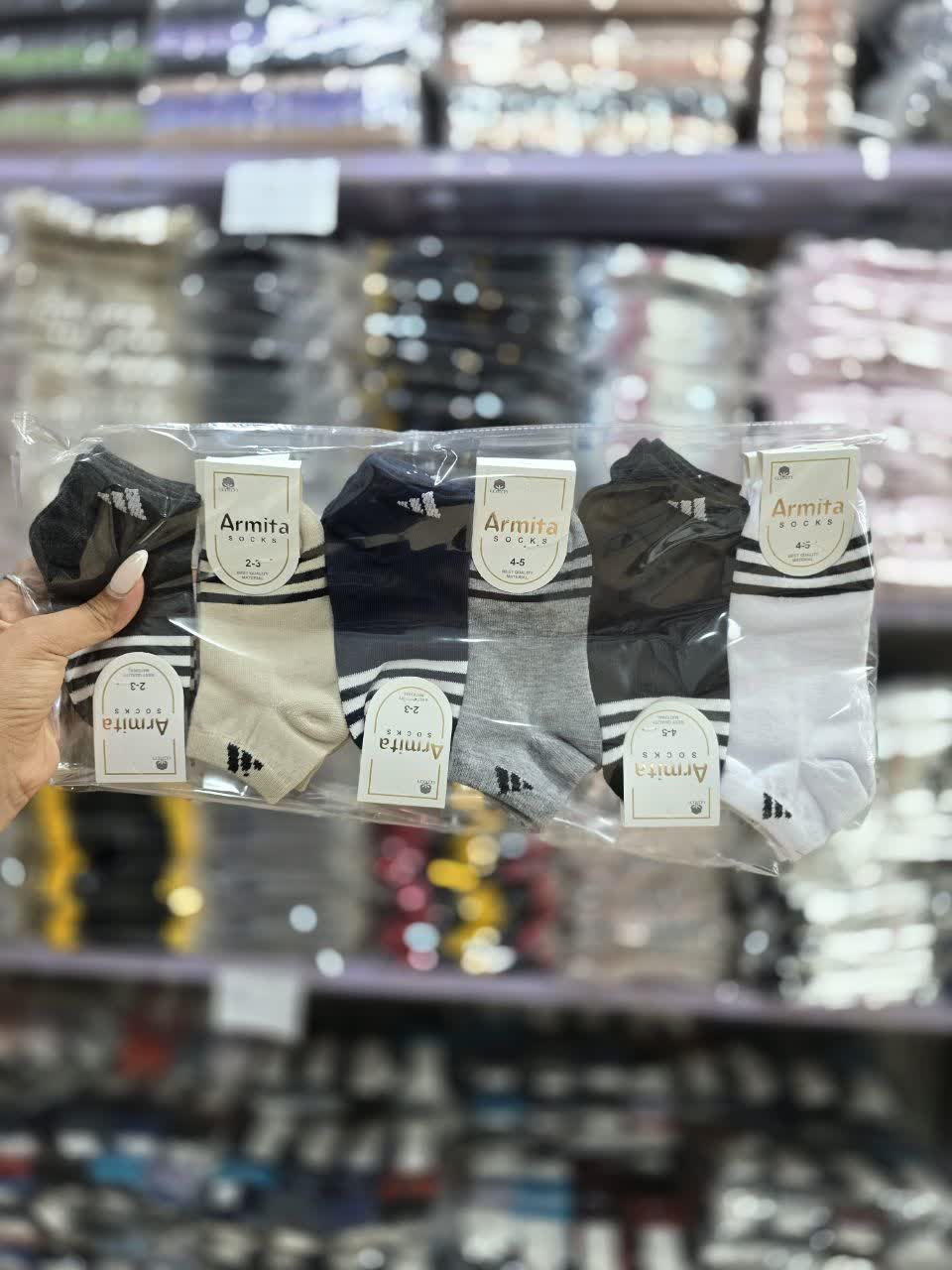 جوراب مچی بچگانه 6 شماره ارمیتا طرح ادیداس کد 2837